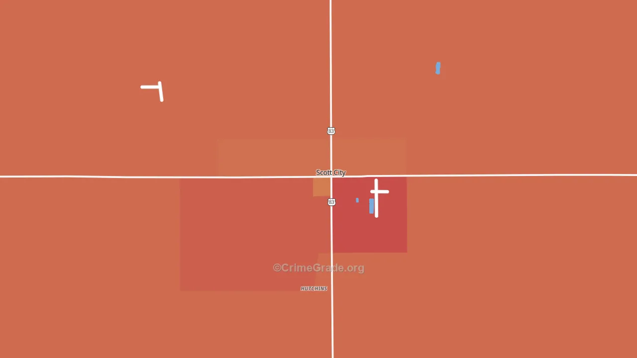 Scott County, KS Map of Drug-Related Crime Rates