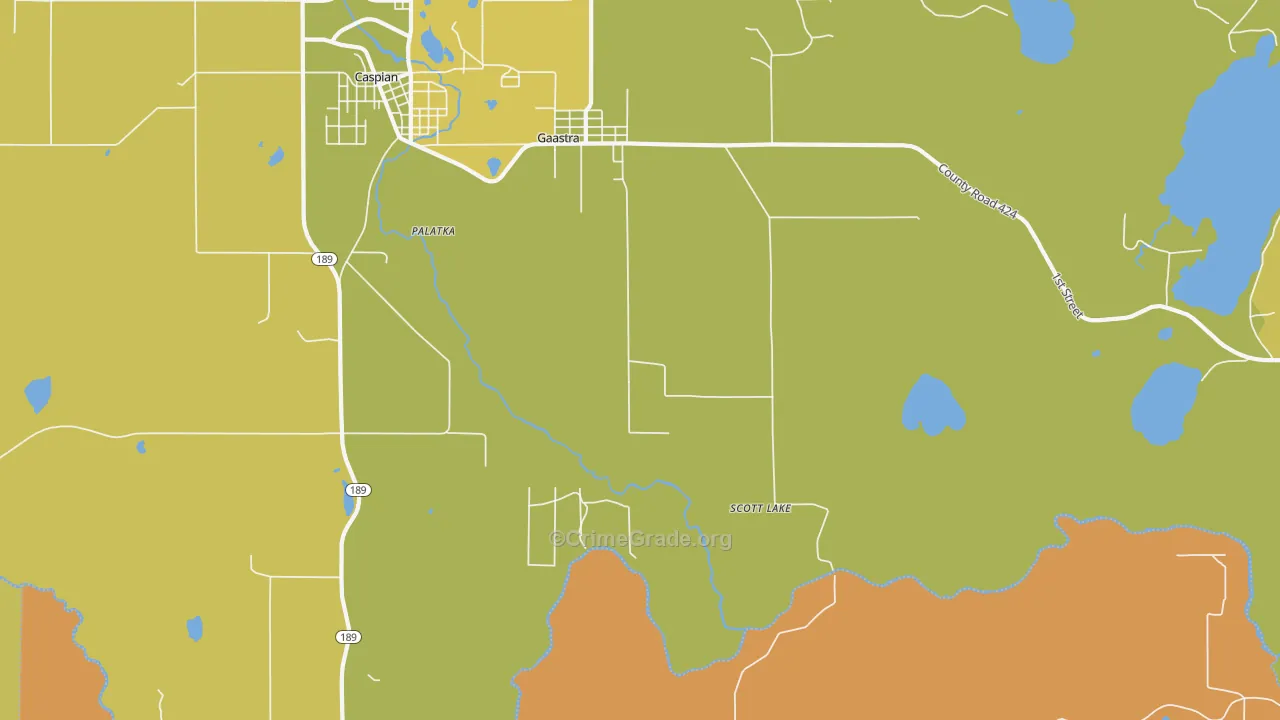 Scott Lake, MI Map of Drug-Related Crime Rates