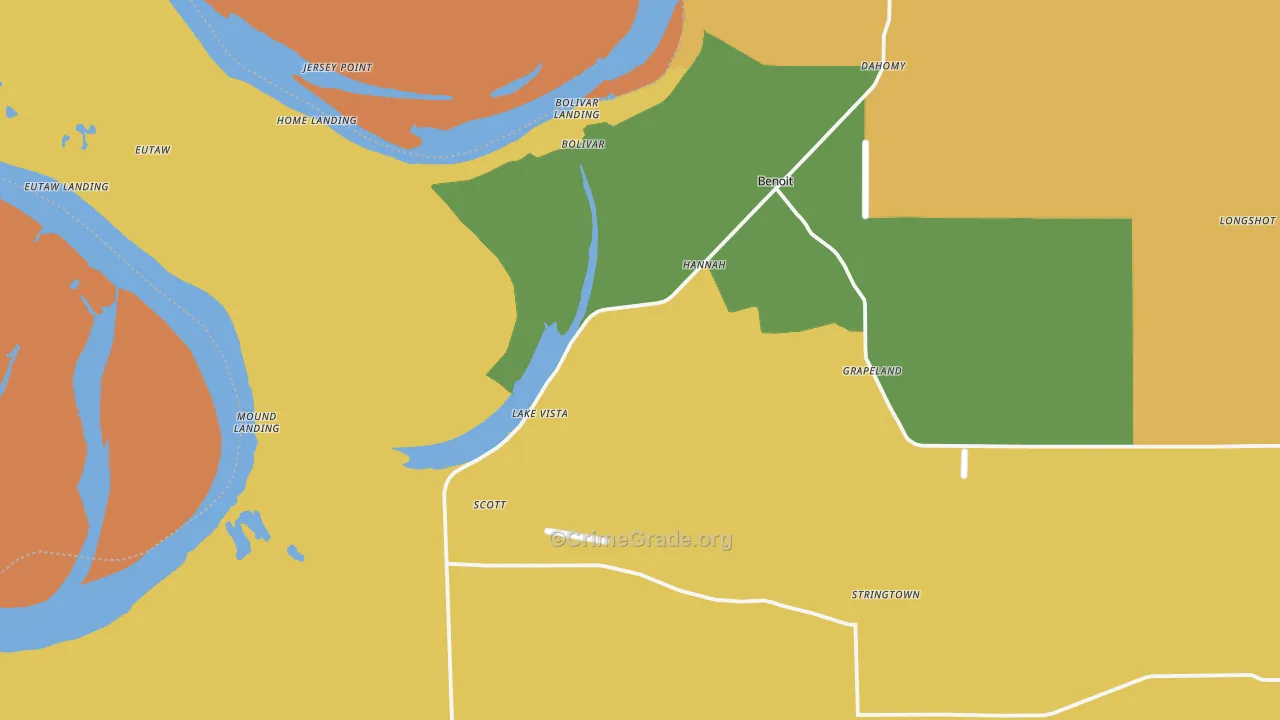 Scott, MS Map of Drug-Related Crime Rates