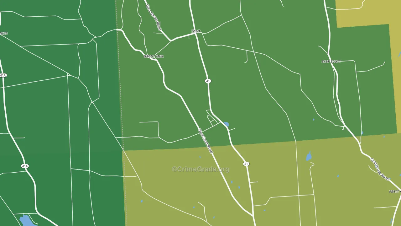 Scott, NY Map of Drug-Related Crime Rates