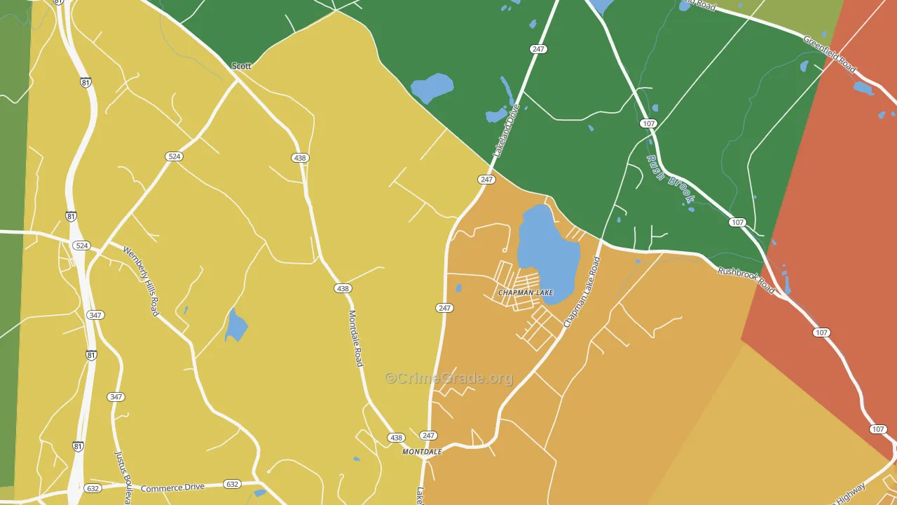 Scott, PA Map of Drug-Related Crime Rates