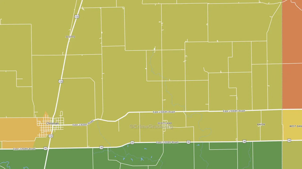 Scottland, IL Map of Drug-Related Crime Rates