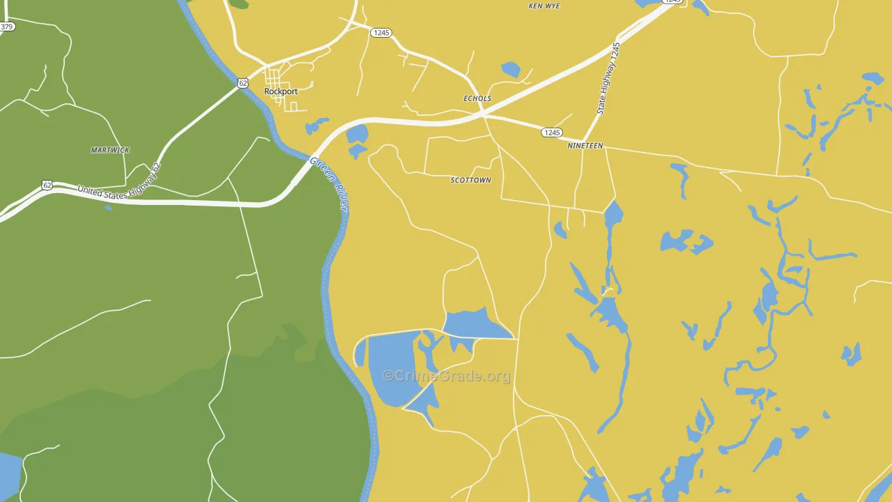 Scottown, KY Map of Drug-Related Crime Rates