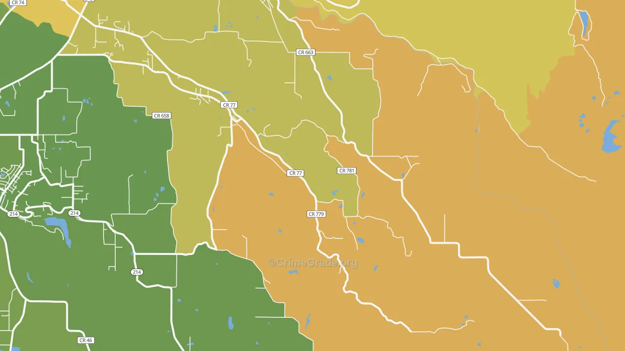Scotts Mills, OR Map of Drug-Related Crime Rates