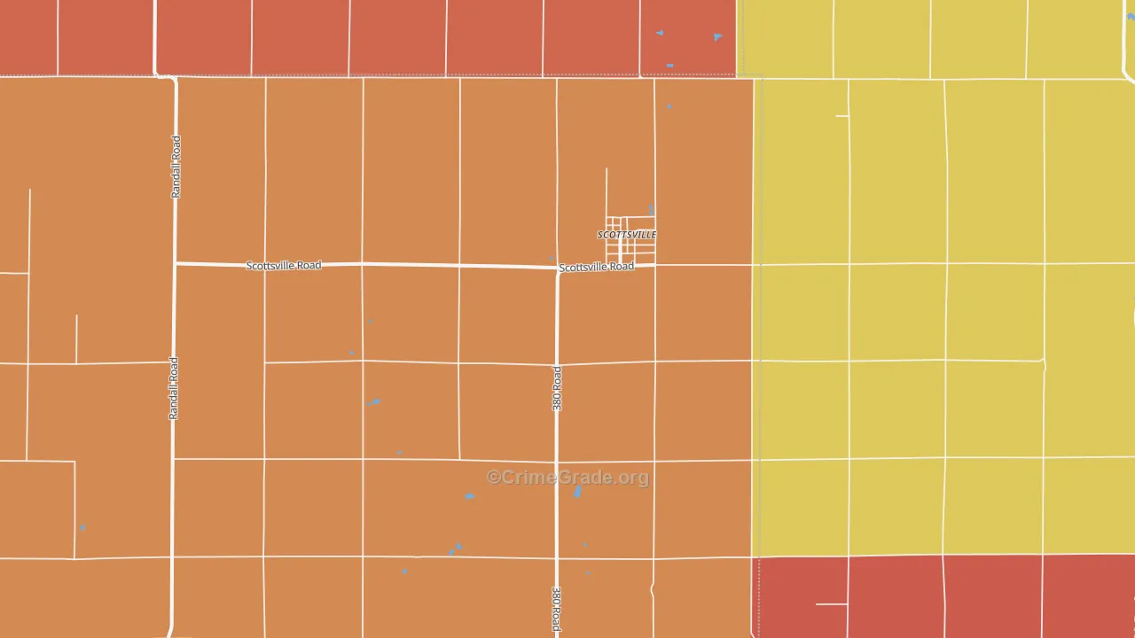 Scottsville, KS Map of Drug-Related Crime Rates
