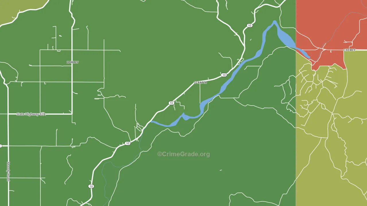 Scraper, OK Map of Drug-Related Crime Rates