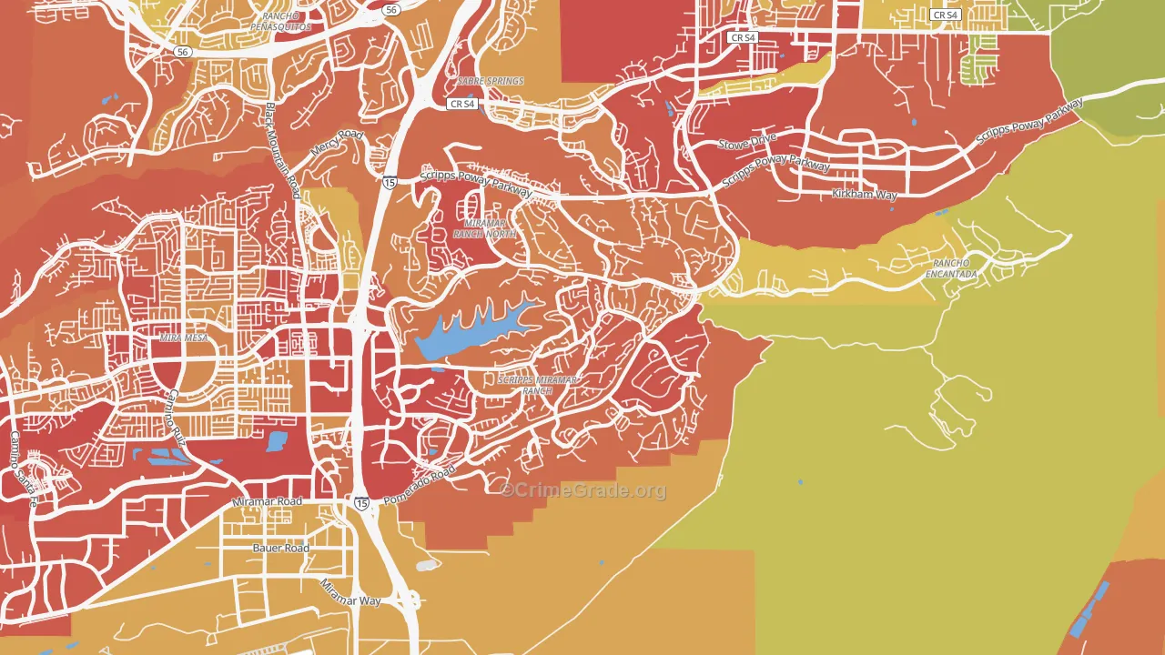 Scripps Ranch, San Diego, CA Map of Drug-Related Crime Rates