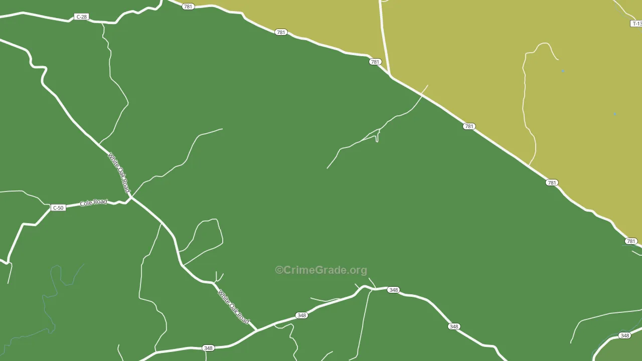 Scrub Ridge, OH Map of Drug-Related Crime Rates