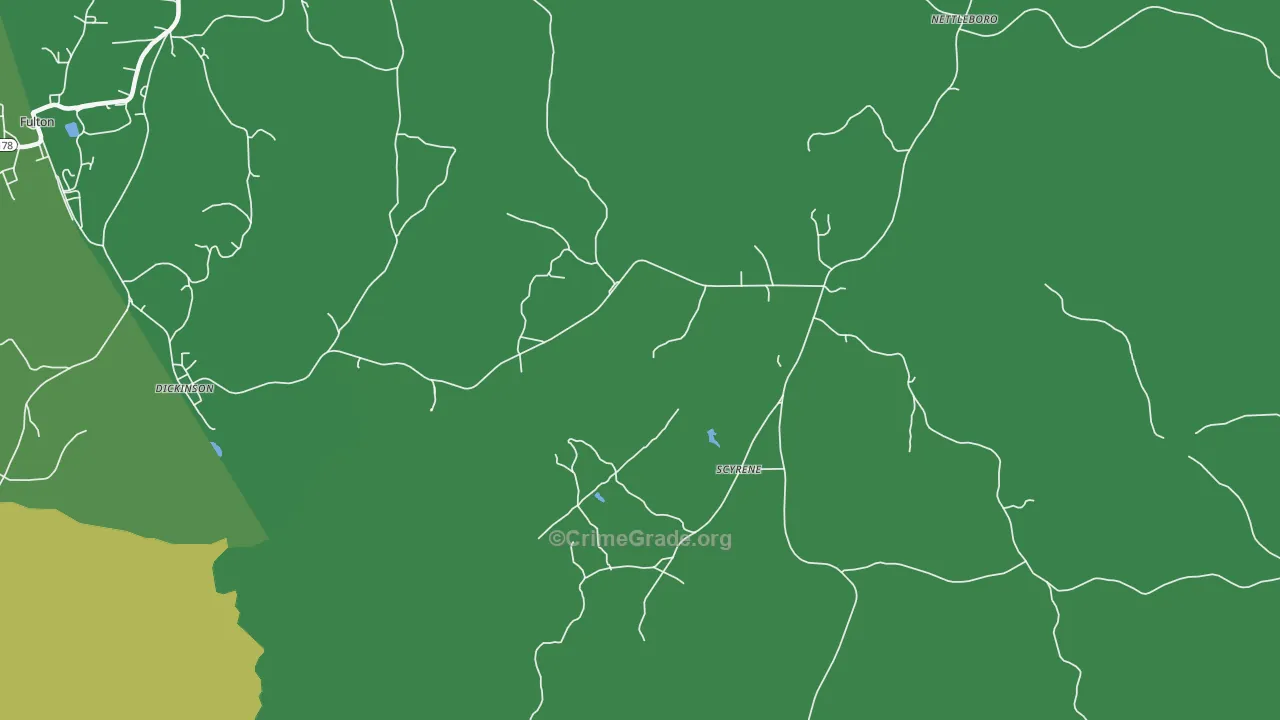 Scyrene, AL Map of Drug-Related Crime Rates