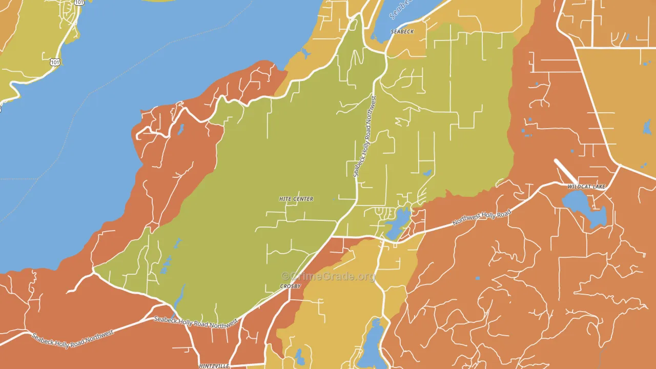 Seabeck, WA Map of Drug-Related Crime Rates