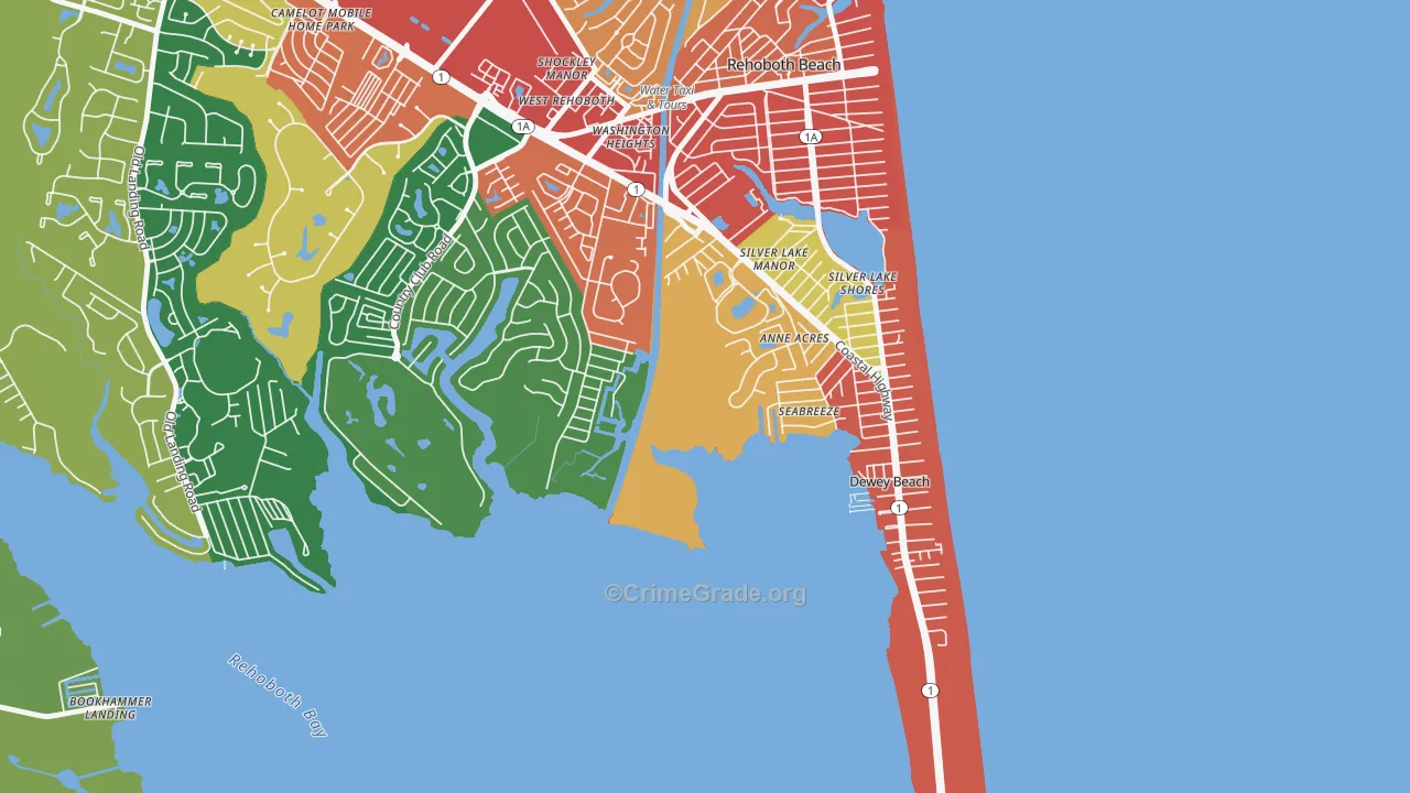 Seabreeze, DE Map of Drug-Related Crime Rates