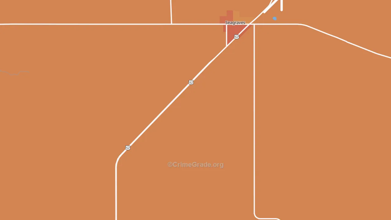 Seagraves, TX Map of Drug-Related Crime Rates