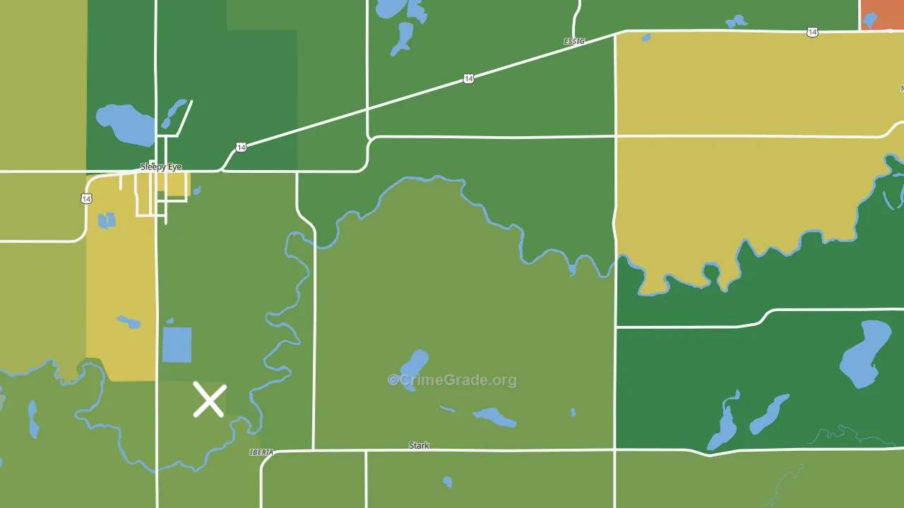 Searles, MN Map of Drug-Related Crime Rates