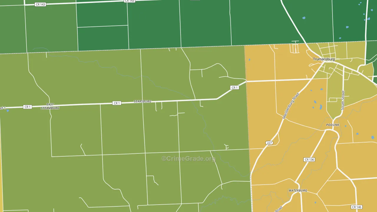 Searsburg, NY Map of Drug-Related Crime Rates