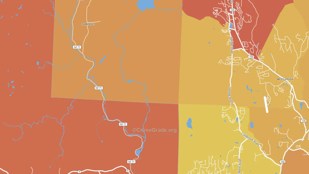 Searsburg, VT Map of Drug-Related Crime Rates