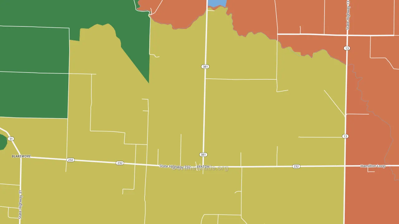 Seaton, AR Map of Drug-Related Crime Rates