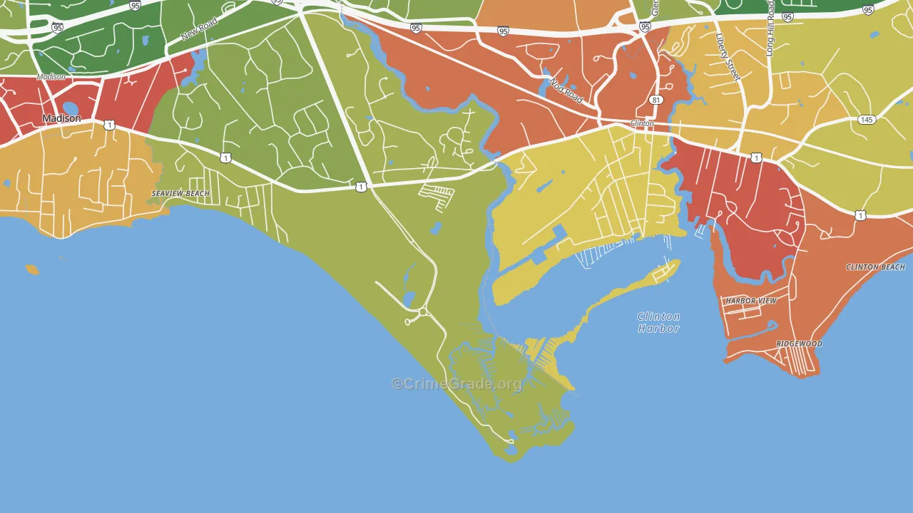 Seaview Beach, CT Map of Drug-Related Crime Rates