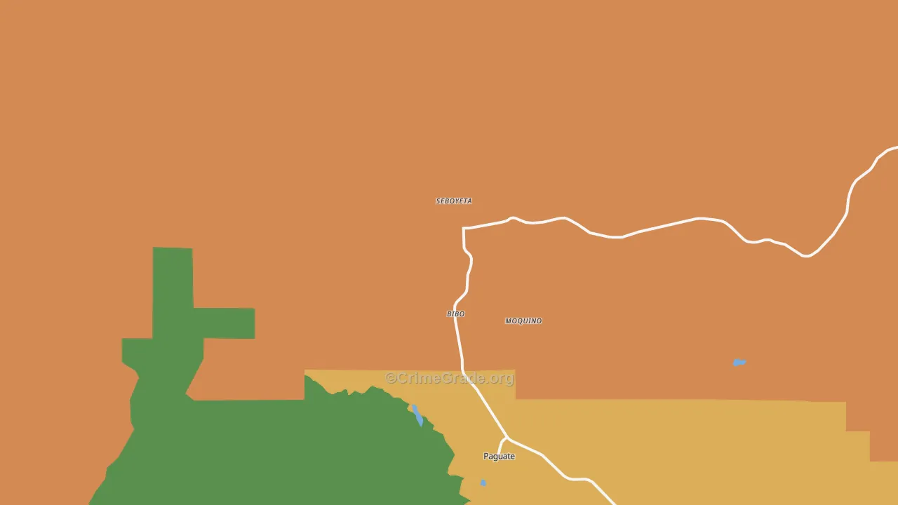 Seboyeta, NM Map of Drug-Related Crime Rates