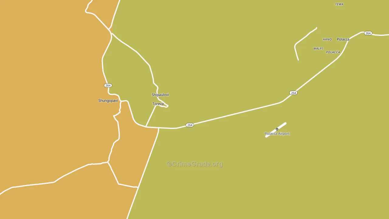 Second Mesa, AZ Map of Drug-Related Crime Rates