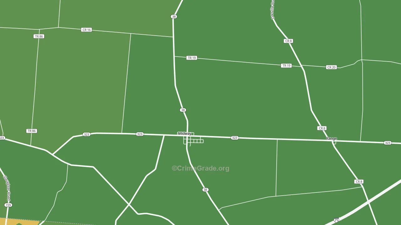 Sedalia, OH Map of Drug-Related Crime Rates