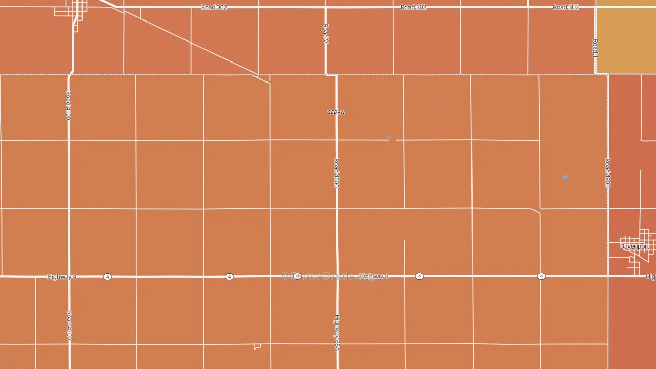 Sedan, NE Map of Drug-Related Crime Rates