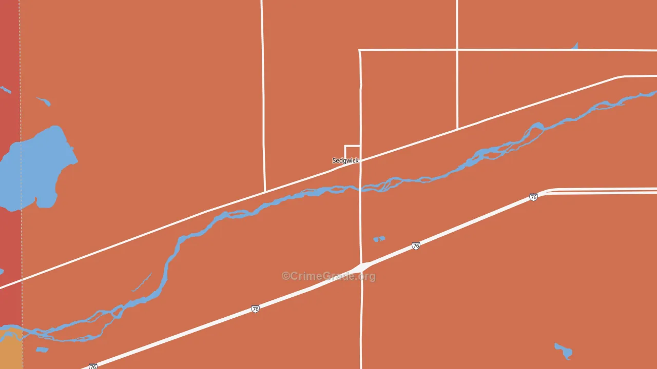 Sedgwick, CO Map of Drug-Related Crime Rates