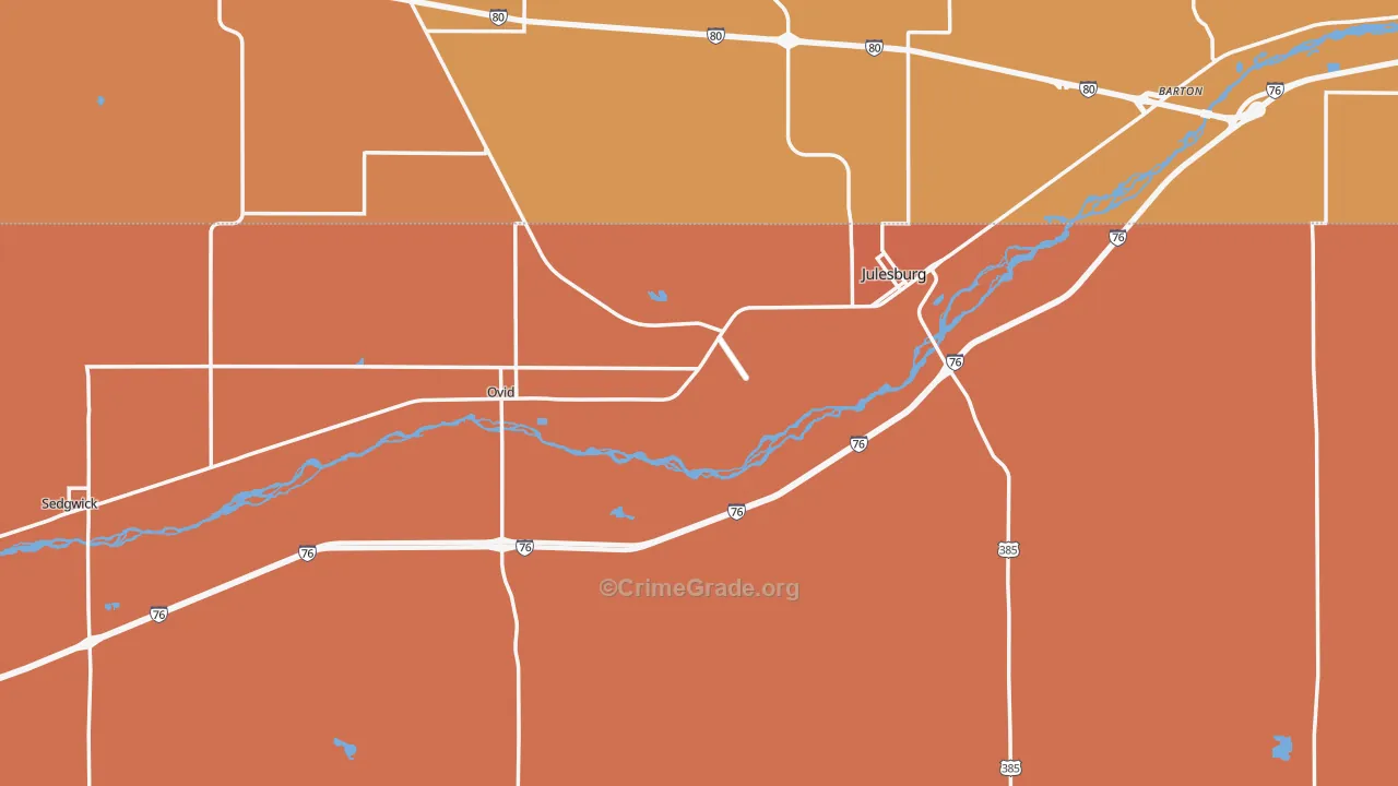 Sedgwick County, CO Map of Drug-Related Crime Rates