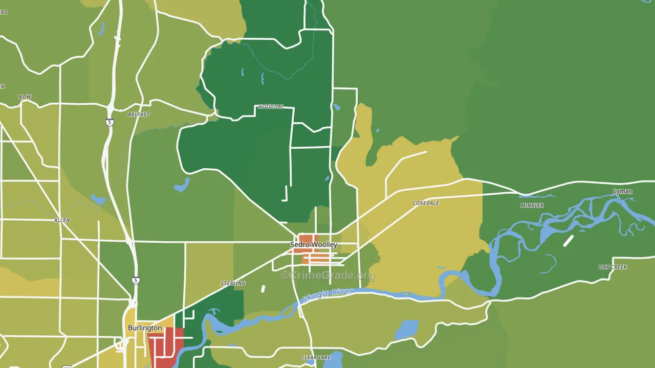 Sedro-Woolley, WA Map of Drug-Related Crime Rates