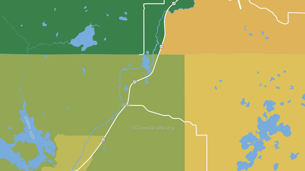 Seeleys, WI Map of Drug-Related Crime Rates