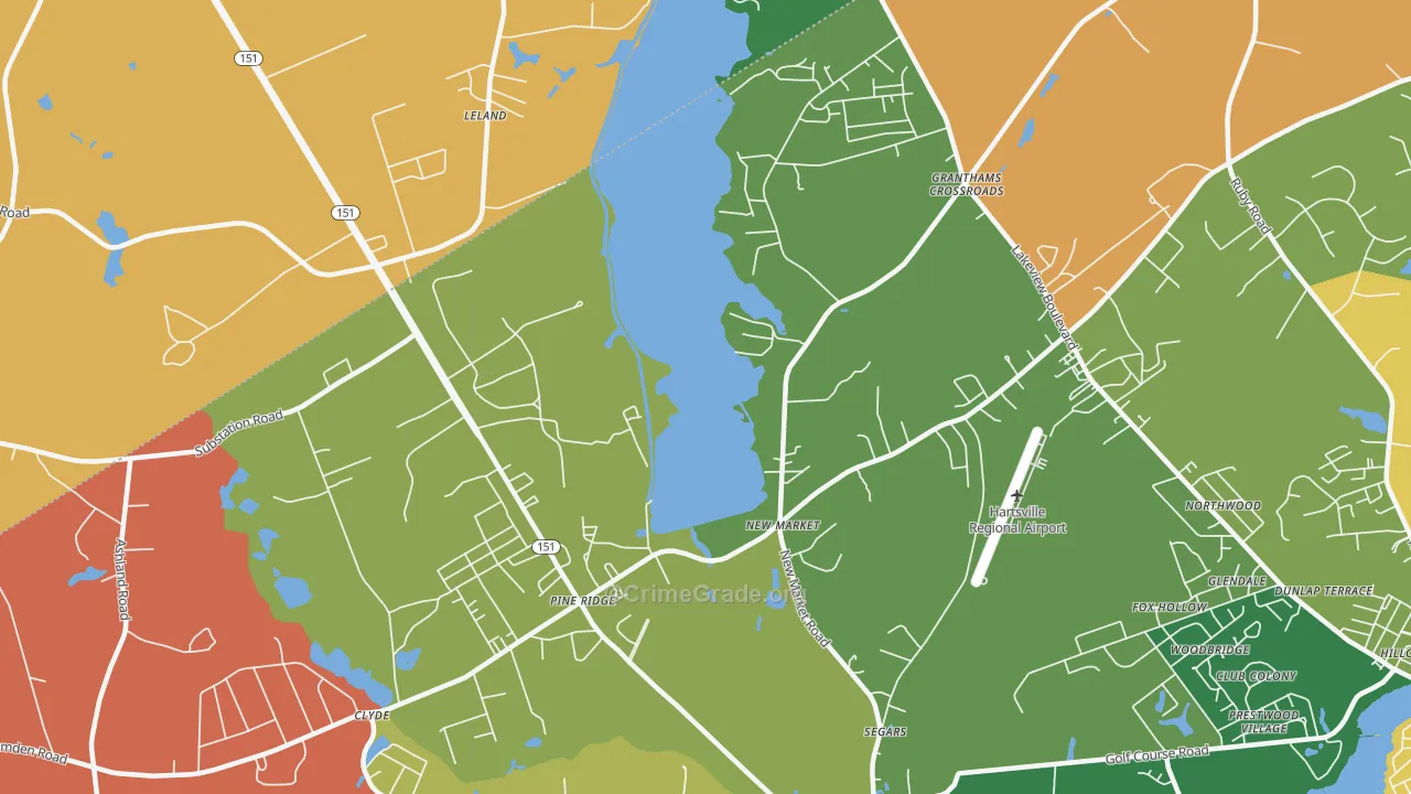 Segars, SC Map of Drug-Related Crime Rates