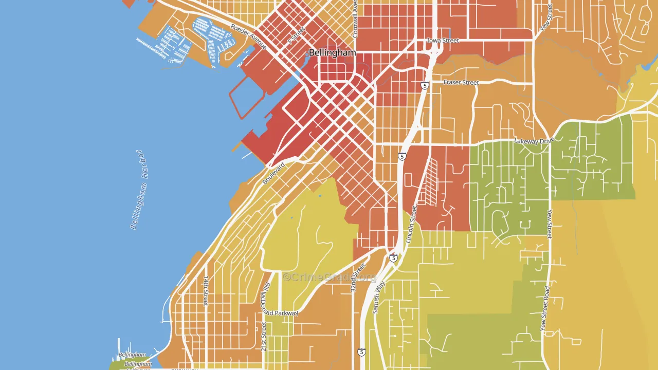 Sehome, Bellingham, WA Map of Drug-Related Crime Rates