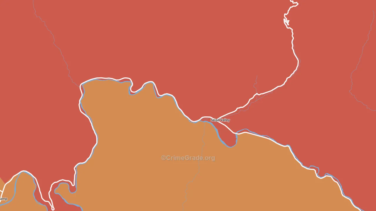 Seiad Valley, CA Map of Drug-Related Crime Rates