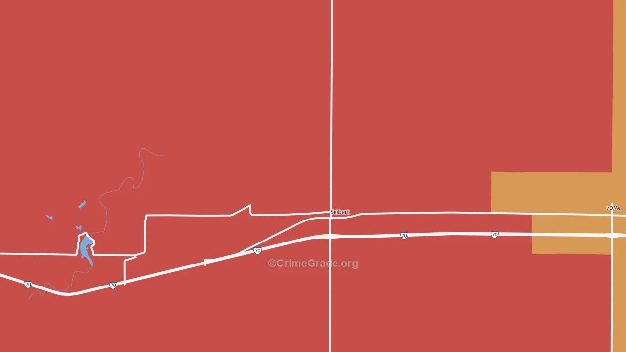 Seibert, CO Map of Drug-Related Crime Rates