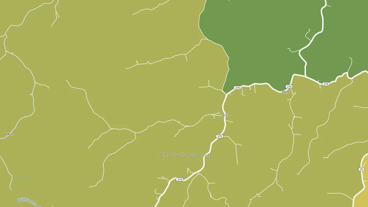 Seitz, KY Map of Drug-Related Crime Rates