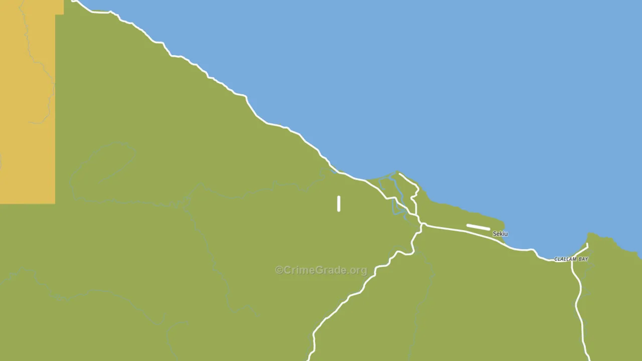 Sekiu, WA Map of Drug-Related Crime Rates
