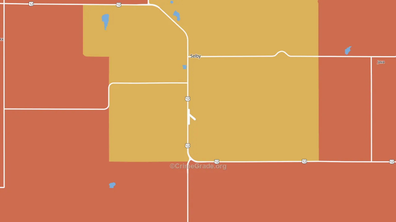 Selby, SD Map of Drug-Related Crime Rates