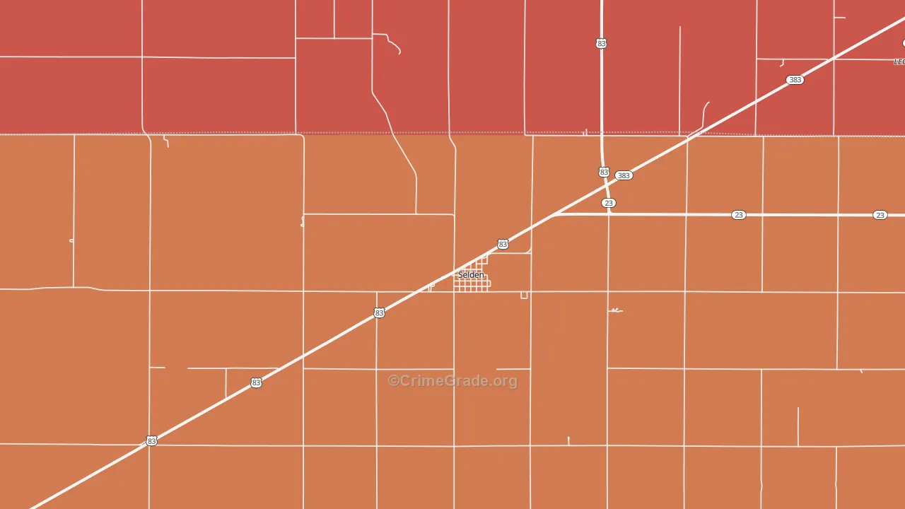 Selden, KS Map of Drug-Related Crime Rates