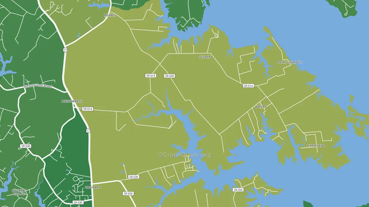 Selden, VA Map of Drug-Related Crime Rates