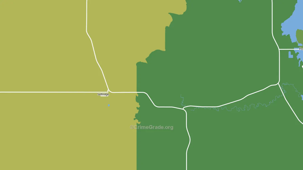Selfridge, ND Map of Drug-Related Crime Rates