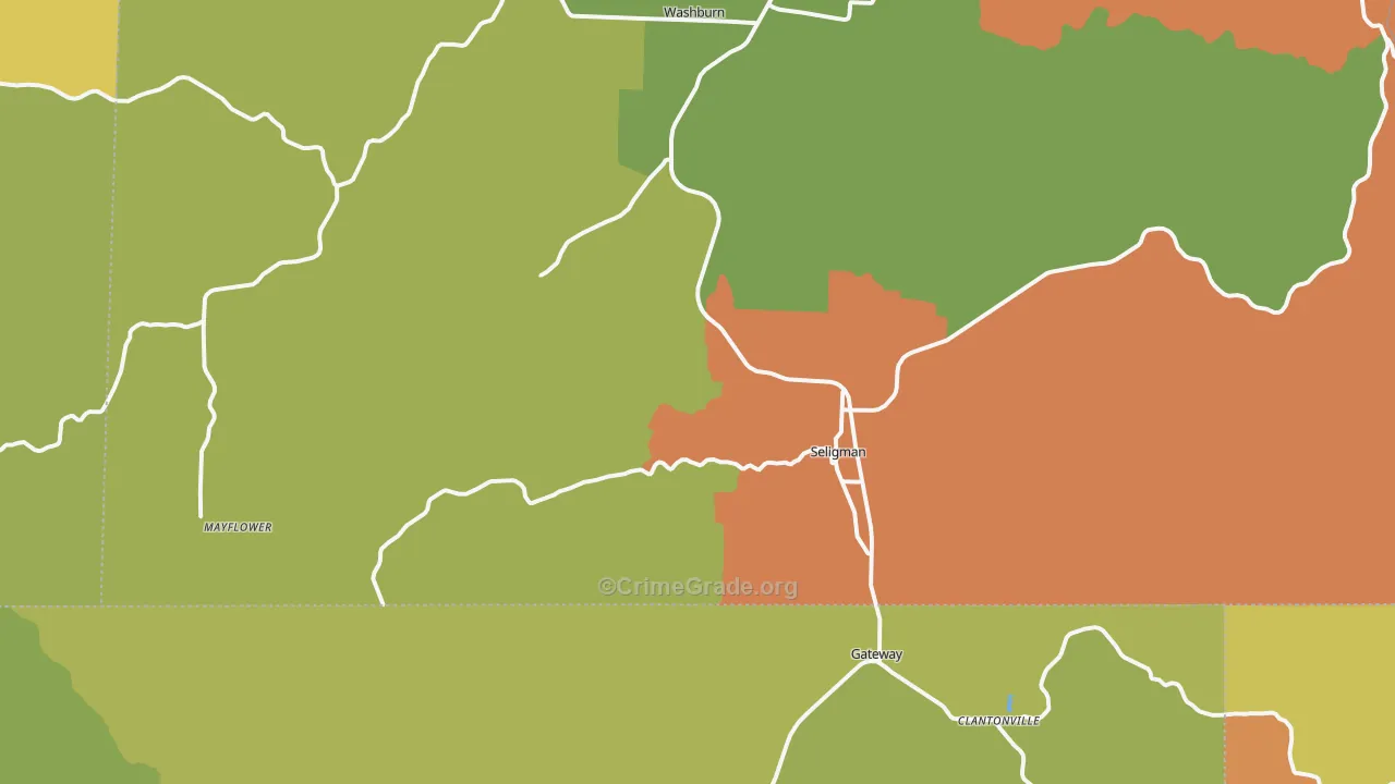 Seligman, MO Map of Drug-Related Crime Rates