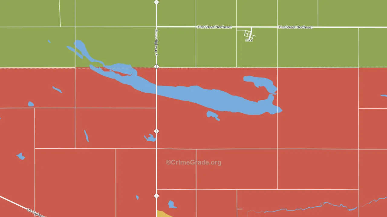 Selz, ND Map of Drug-Related Crime Rates