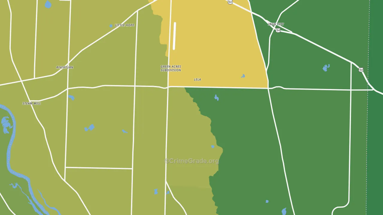 Seminole County, GA Map of Drug-Related Crime Rates