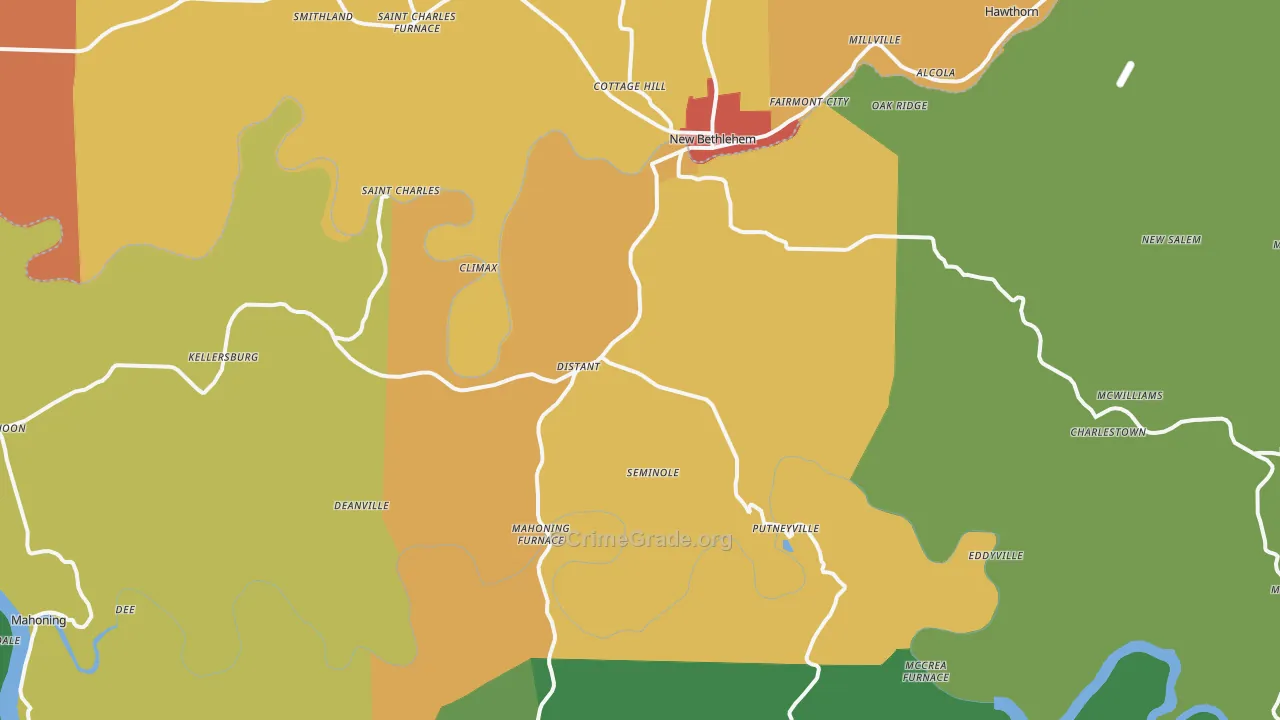 Seminole, PA Map of Drug-Related Crime Rates