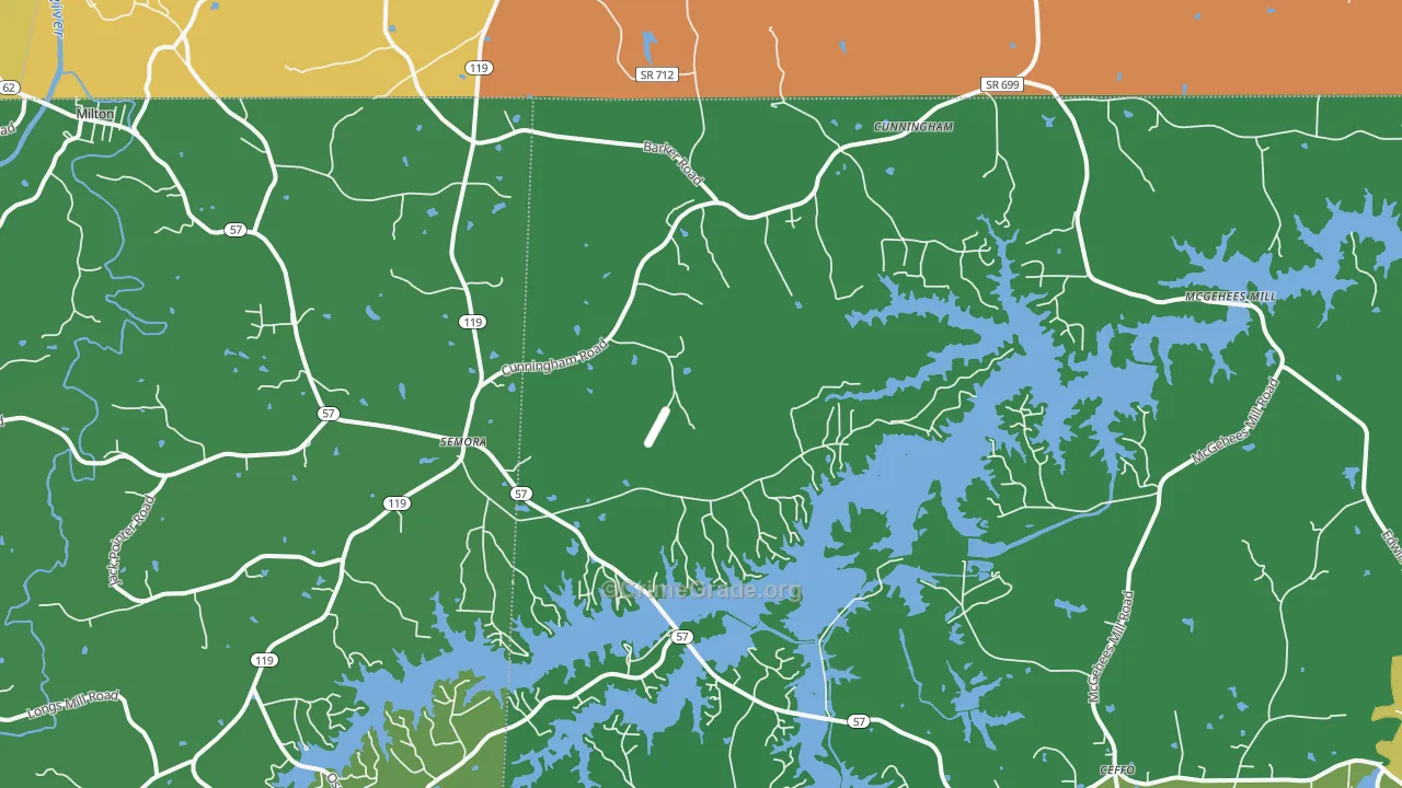 Semora, NC Map of Drug-Related Crime Rates