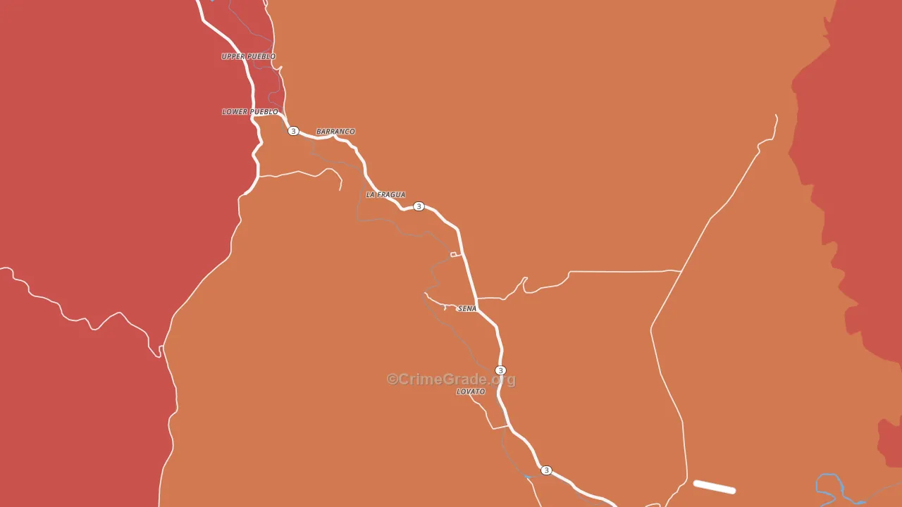 Sena, NM Map of Drug-Related Crime Rates