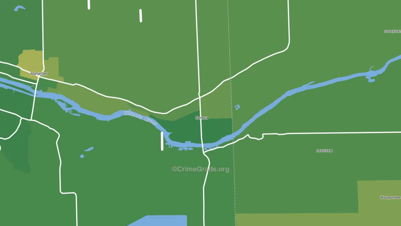 Seneca, IL Map of Drug-Related Crime Rates