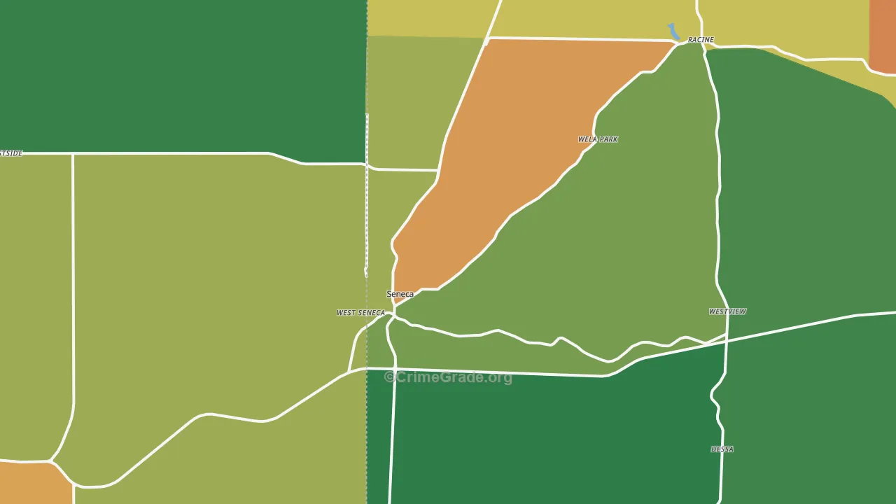 Seneca, MO Map of Drug-Related Crime Rates