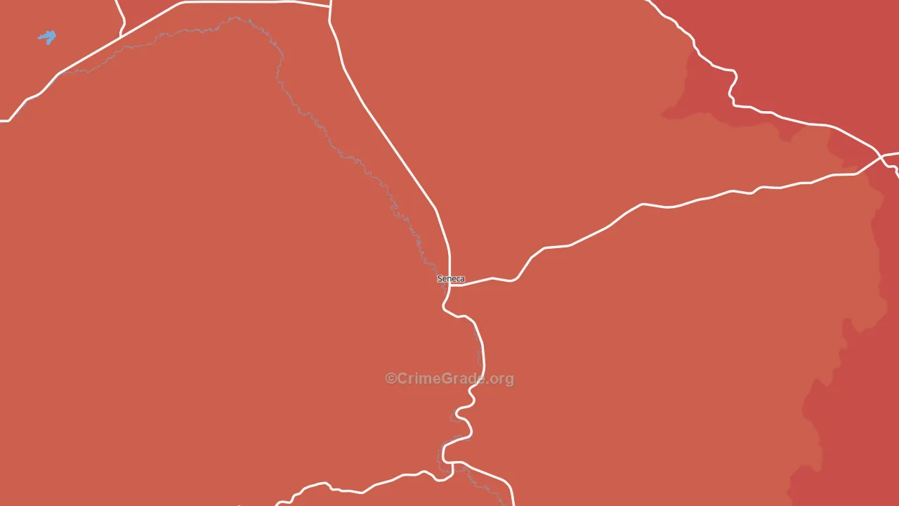 Seneca, OR Map of Drug-Related Crime Rates
