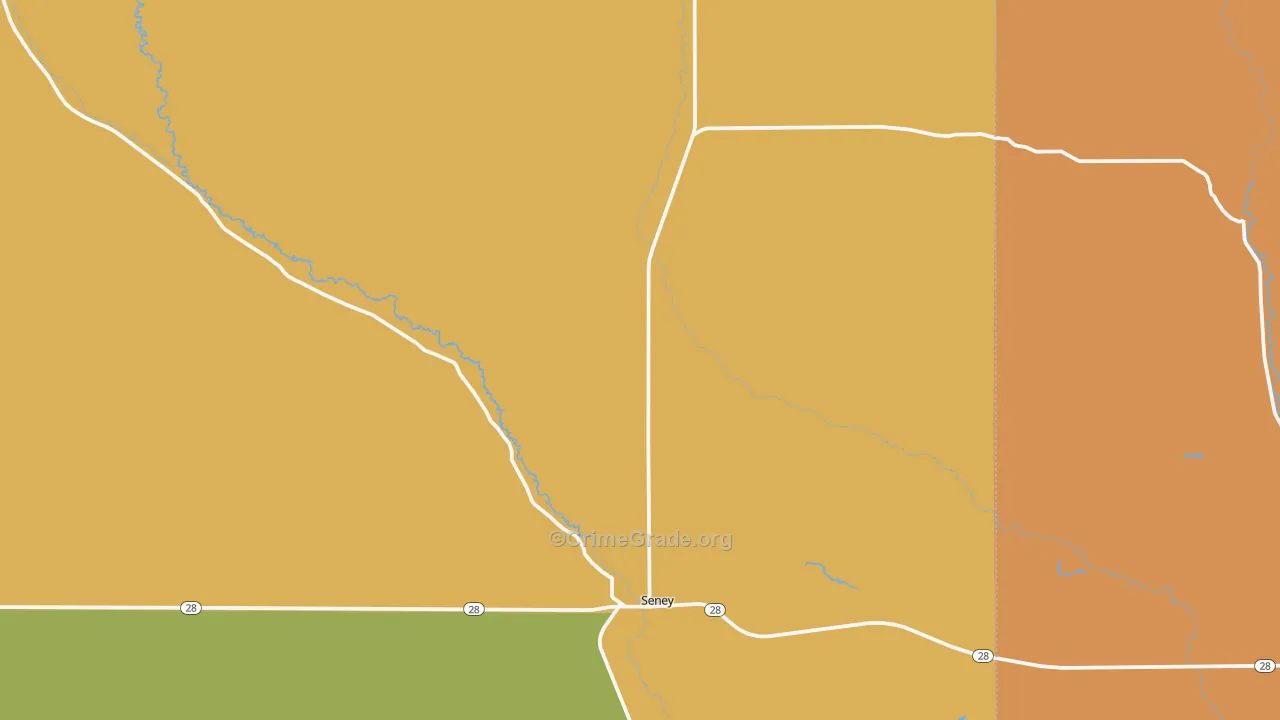 Seney, MI Map of Drug-Related Crime Rates