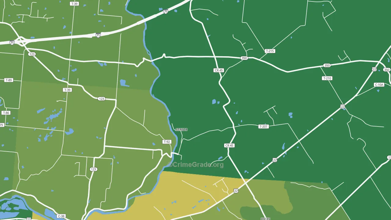 Senior, OH Map of Drug-Related Crime Rates